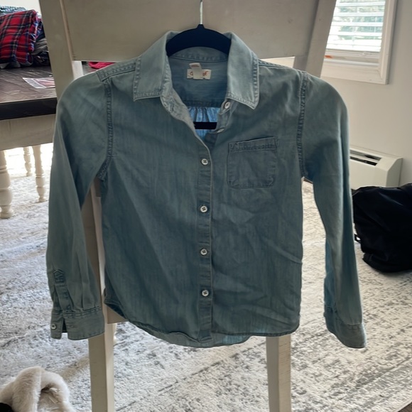 cat & jack M denim jean shirt euc - Picture 2 of 5